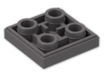 LEGO® Brick: Tile 2 x 2 Inverted with Groove 11203 | Color: Dark Stone Grey
