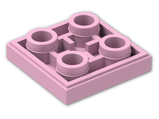 LEGO® Stein: Tile 2 x 2 Inverted with Groove 11203 | Farbe: Light Purple