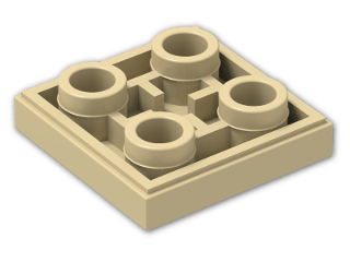 LEGO® Stein: Tile 2 x 2 Inverted with Groove 11203 | Farbe: Brick Yellow