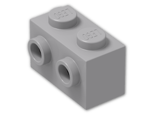 LEGO® Stein: Brick 1 x 2 with Two Studs on One Side 11211 | Farbe: Medium Stone Grey