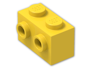LEGO® Brick: Brick 1 x 2 with Two Studs on One Side 11211 | Color: Bright Yellow