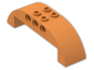 LEGO® Brick: Slope Brick Curved 2 x 8 x 2 Double 11290 | Color: Bright Orange