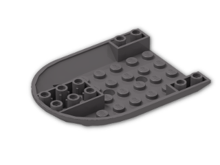 LEGO® Brick: Plane Bottom 6 x 8 x 1 11295 | Color: Dark Stone Grey
