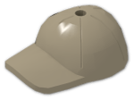 LEGO® Brick: Minifig Cap with Short Arched Peak with Seams and Top Pin Hole 11303 | Color: Sand Yellow