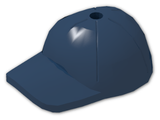 LEGO® Brick: Minifig Cap with Short Arched Peak with Seams and Top Pin Hole 11303 | Color: Earth Blue