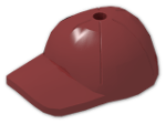 LEGO® Stein: Minifig Cap with Short Arched Peak with Seams and Top Pin Hole 11303 | Farbe: New Dark Red