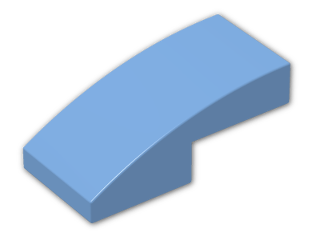 LEGO® Stein: Slope Brick Curved 2 x 1 11477 | Farbe: Medium Blue