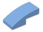LEGO® Brick: Slope Brick Curved 2 x 1 11477 | Color: Medium Blue