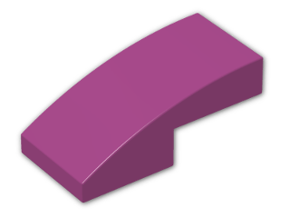 LEGO® Brick: Slope Brick Curved 2 x 1 11477 | Color: Bright Reddish Violet