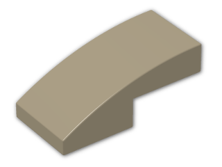 LEGO® Brick: Slope Brick Curved 2 x 1 11477 | Color: Sand Yellow