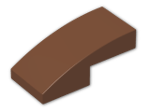 LEGO® Brick: Slope Brick Curved 2 x 1 11477 | Color: Reddish Brown