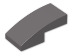 LEGO® Brick: Slope Brick Curved 2 x 1 11477 | Color: Dark Stone Grey