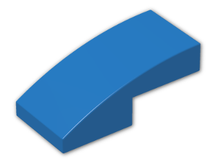 LEGO® Brick: Slope Brick Curved 2 x 1 11477 | Color: Bright Blue