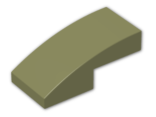 LEGO® Stein: Slope Brick Curved 2 x 1 11477 | Farbe: Olive Green
