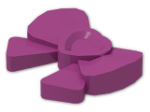 LEGO® Brick: Figure Friends Hair Decoration, Bow with Heart, Long Ribbon with 11618 | Color: Bright Reddish Violet