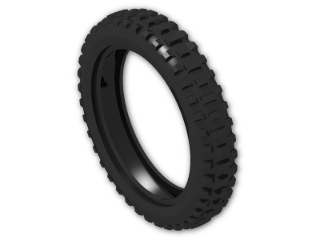 LEGO® Brick: Tyre 19/ 67 x 75 Motorcycle with Motocross Tread 11957 | Color: Black