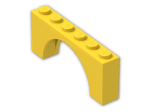 LEGO® Brick: Arch 1 x 6 x 2 with Thin Top 12939 | Color: Bright Yellow