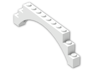 LEGO® Stein: Arch 1 x 12 x 3 Raised 14707 | Farbe: White