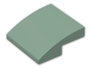 LEGO® Brick: Slope Brick Curved 2 x 2 x 0.667 15068 | Color: Sand Green