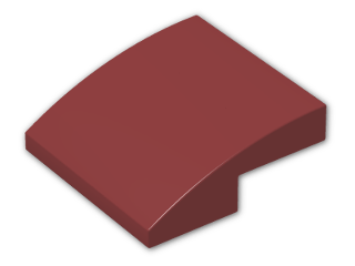 LEGO® Brick: Slope Brick Curved 2 x 2 x 0.667 15068 | Color: New Dark Red