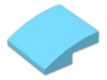 LEGO® Brick: Slope Brick Curved 2 x 2 x 0.667 15068 | Color: Medium Azur