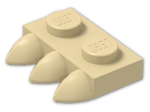 LEGO® Brick: Plate 1 x 2 with 3 Teeth In-line 15208 | Color: Brick Yellow