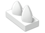 LEGO® Brick: Tile 1 x 2 with 2 Teeth Vertical 15209 | Color: White