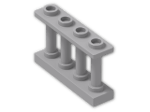 LEGO® Brick: Fence Spindled 1 x 4 x 2 with 4 Studs 15332 | Color: Medium Stone Grey