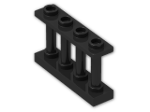 LEGO® Stein: Fence Spindled 1 x 4 x 2 with 4 Studs 15332 | Farbe: Black