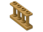 LEGO® Brick: Fence Spindled 1 x 4 x 2 with 4 Studs 15332 | Color: Warm Gold