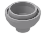 LEGO® Stein: Dome 2 x 2 Inverted with Stud and Tube 15395 | Farbe: Medium Stone Grey