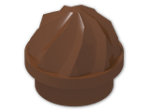 LEGO® Brick: Plate 1 x 1 Round with Swirled Top 15470 | Color: Reddish Brown