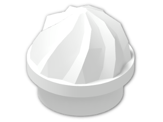 LEGO® Brick: Plate 1 x 1 Round with Swirled Top 15470 | Color: White