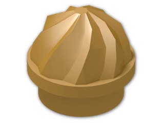 LEGO® Stein: Plate 1 x 1 Round with Swirled Top 15470 | Farbe: Warm Gold