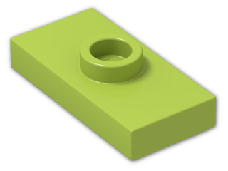 LEGO® Stein: Plate 1 x 2 with Groove with 1 Centre Stud, without Understud 15573 | Farbe: Bright Yellowish Green