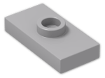 LEGO® Brick: Plate 1 x 2 with Groove with 1 Centre Stud, without Understud 15573 | Color: Medium Stone Grey