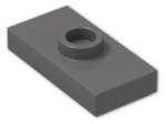 LEGO® Brick: Plate 1 x 2 with Groove with 1 Centre Stud, without Understud 15573 | Color: Dark Stone Grey
