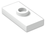 LEGO® Stein: Plate 1 x 2 with Groove with 1 Centre Stud, without Understud 15573 | Farbe: White