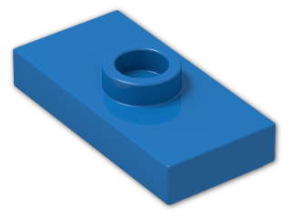LEGO® Brick: Plate 1 x 2 with Groove with 1 Centre Stud, without Understud 15573 | Color: Bright Blue