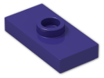 LEGO® Stein: Plate 1 x 2 with Groove with 1 Centre Stud, without Understud 15573 | Farbe: Medium Lilac