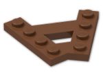LEGO® Brick: Plate 1 x 4 with Plate 1 x 4 at 45 Degrees 15706 | Color: Reddish Brown