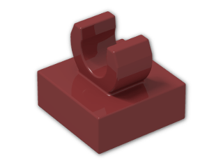 LEGO® Brick: Tile 1 x 1 with Clip (Thick C-Clip) 15712 | Color: New Dark Red