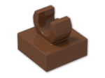 LEGO® Brick: Tile 1 x 1 with Clip (Thick C-Clip) 15712 | Color: Reddish Brown