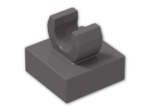 LEGO® Brick: Tile 1 x 1 with Clip (Thick C-Clip) 15712 | Color: Dark Stone Grey