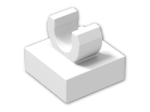 LEGO® Brick: Tile 1 x 1 with Clip (Thick C-Clip) 15712 | Color: White