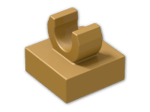 LEGO® Brick: Tile 1 x 1 with Clip (Thick C-Clip) 15712 | Color: Warm Gold