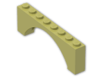 LEGO® Brick: Arch 1 x 8 x 2 Raised 16577 | Color: Cool Yellow