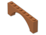 LEGO® Brick: Arch 1 x 8 x 2 Raised 16577 | Color: Dark Orange