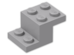 LEGO® Brick: Bracket 5 x 2 x 1.333 18671 | Color: Medium Stone Grey