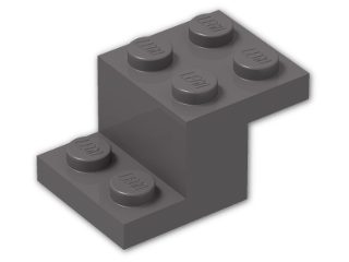 LEGO® Brick: Bracket 5 x 2 x 1.333 18671 | Color: Dark Stone Grey